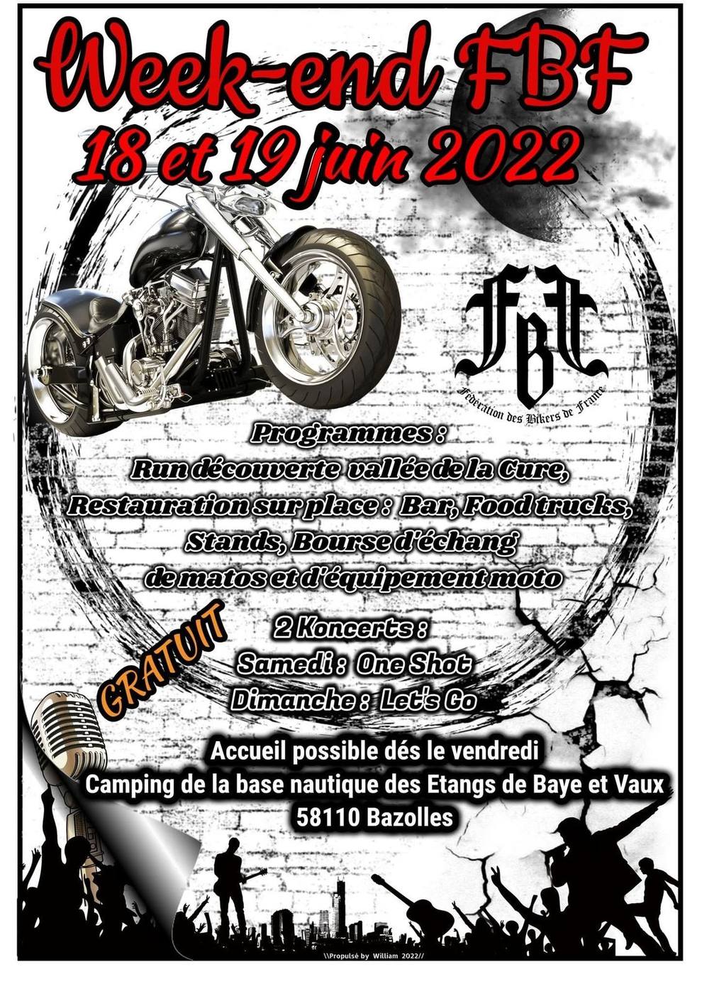 Affiche : Week-end FBF, 18 et 19 juin 2022, Bazolles