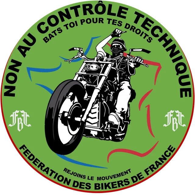 Écusson Non au contrôle technique, vert